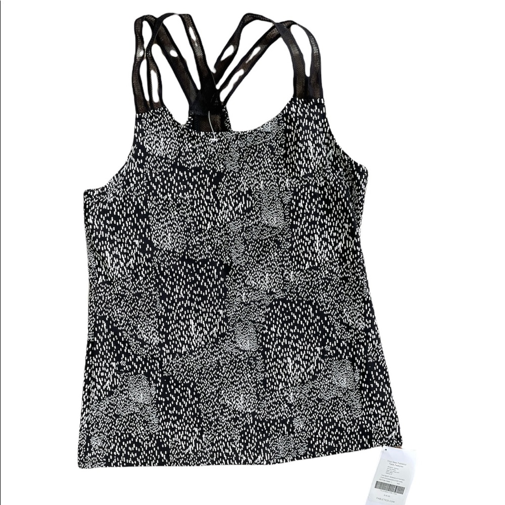 Fabletics “Peyton” tank NWT Size M/8 Mesh Straps  Moisture Wicking.